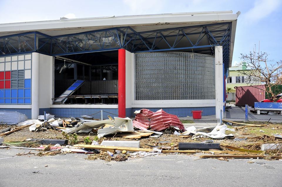PSS Post Office building after Hurricane Irma damages
