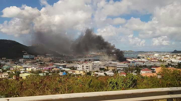 Fire in Cole Bay - Provided by Claude Chacho Peterson