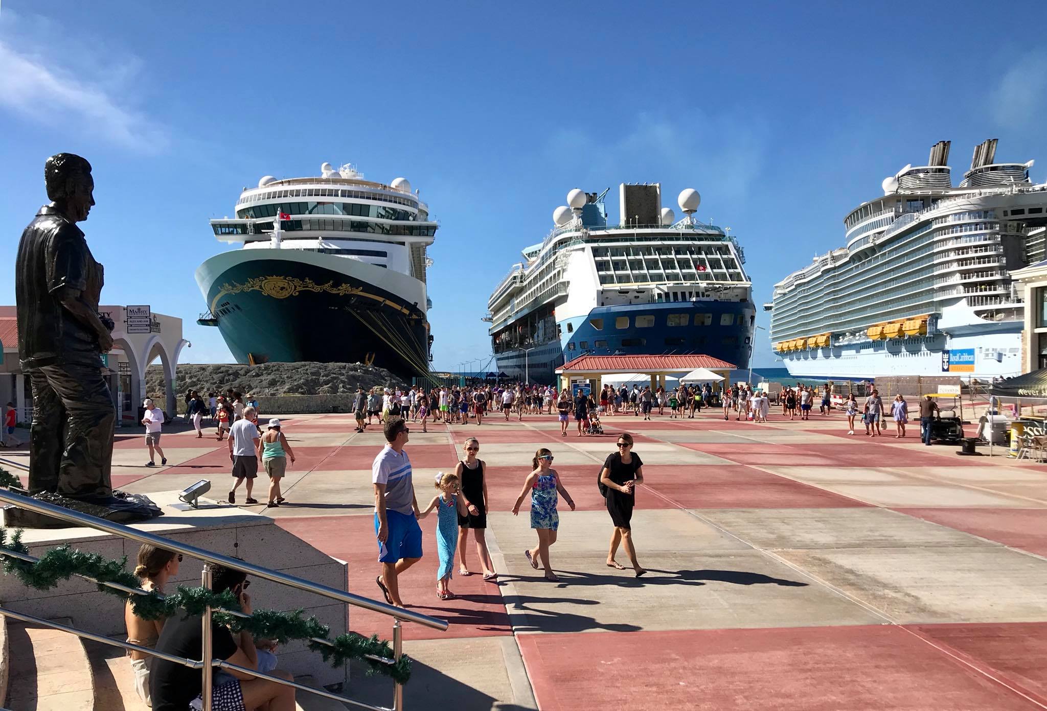 Three Cruise ships in port 02JAN 2018