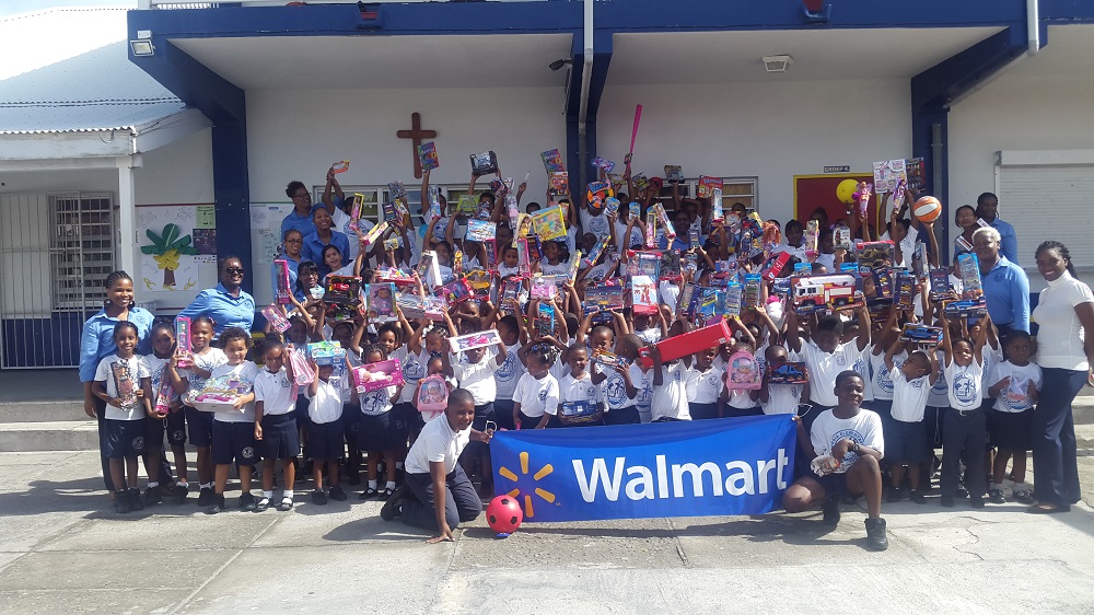 Walmart donation Sister Borgia School