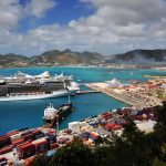Cruise ships in Port St. Maarten with Dump Smoke over Philipsburg - 20180207 MP