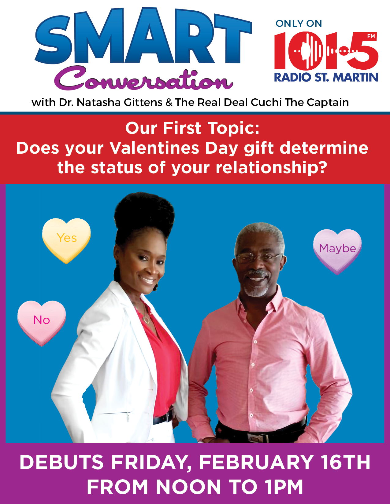 Smart Conversation Valentine's Day flyer