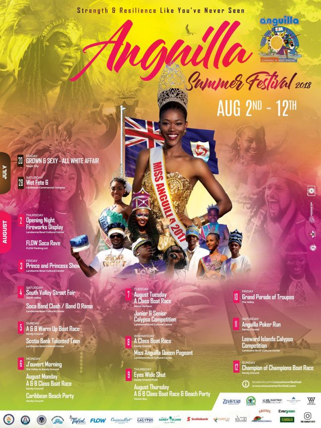Anguilla Summer Festival 2018 Aug 2-12