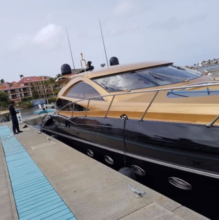 Luxury Yacht Jefe docked Coastguard lagoon