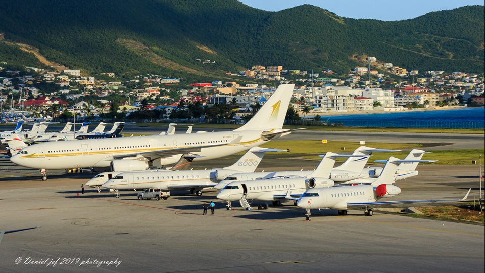 Jets parked at SXM Airport - Photo by Daniel Jef