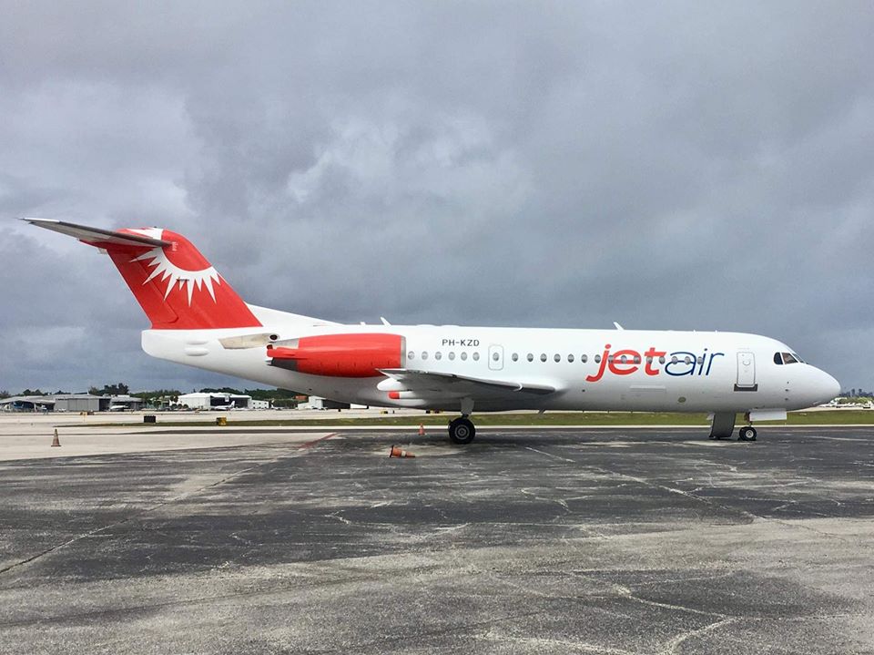Jetair Caribbean Fokker 70 aircraft