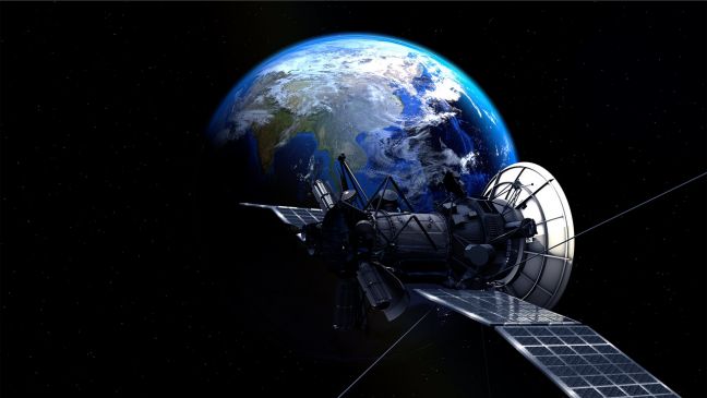 Satelite in Orbit in Outer Space