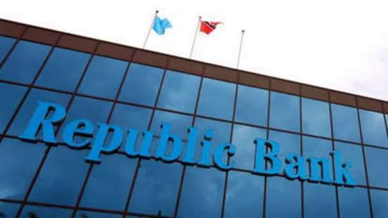 Republic Bank logo on building