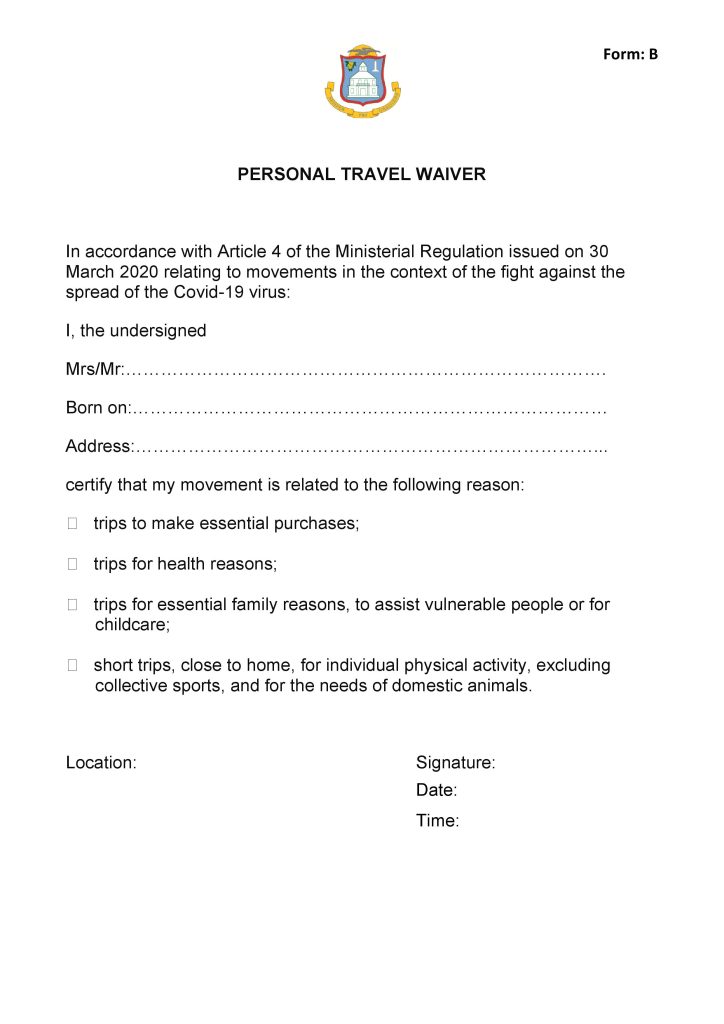 Movement restricted, curfew in effect; travel waiver needed ...