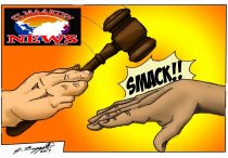 Smack on the hand with gavel